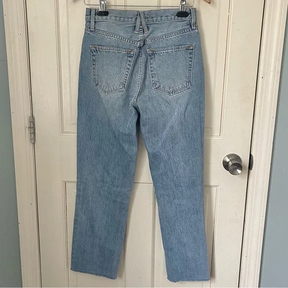 Slvrlake Sierra Light Wash Jeans Straight Leg 26 Distressed Valley of Fire - Picture 9 of 12